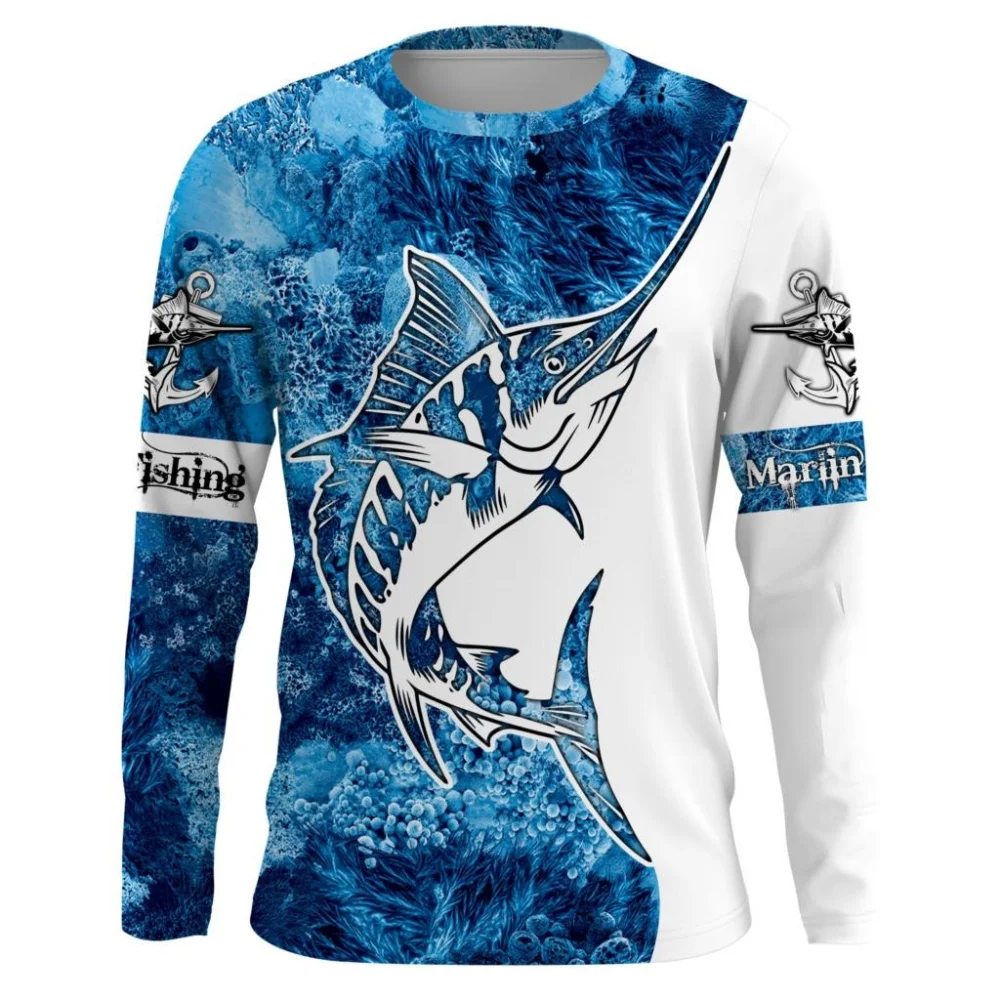 Fishing - Spring and Autumn Leisure Round Neck