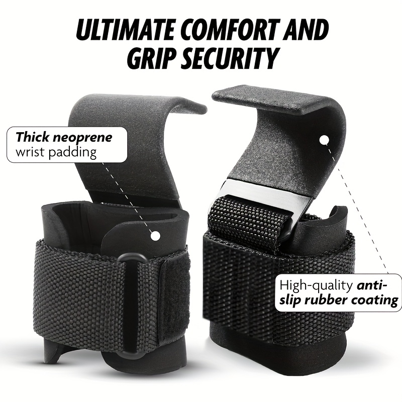 Weight Lifting Hook Grips With - Wrist Wraps Weightlifting Support 评论和价格