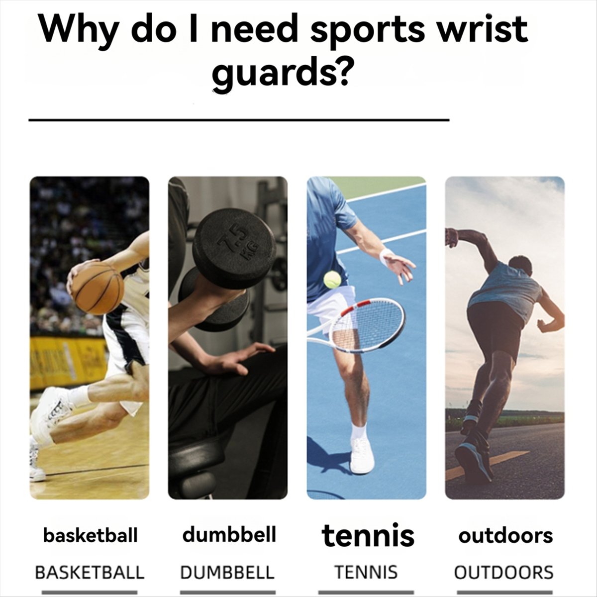 *A91P 1 Pair Wristband Wrist S - Wrist Wraps Weightlifting Support 评论和价格