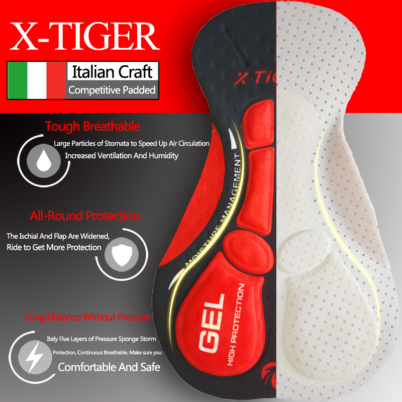 X-TIGER Cycling Bibs Shorts Bi - Padded Cycling Shorts 5D Gel 评论和价格