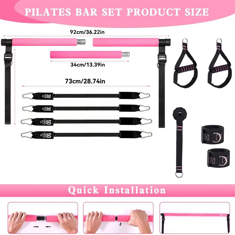 Multifunctional Pilates Bar Ki - Pilates Bar Kit With Resistance Bands 评论和价格