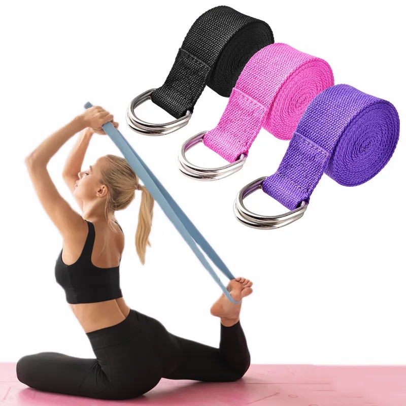 183*3.8cm Yoga Strap Cotton Ex - Resistance Bands Set With Handles 评论和价格