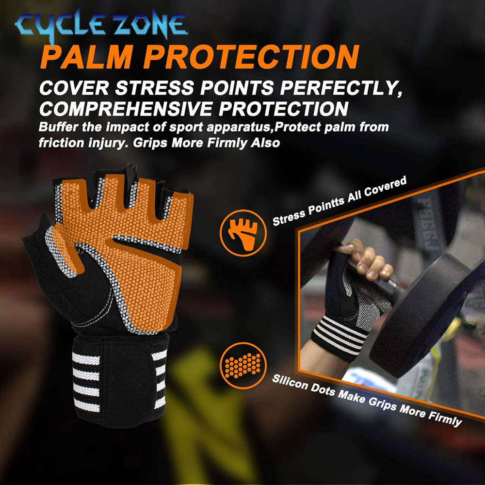 1 Pair Half Finger Gym Fitness - Wrist Wraps Weightlifting Support 评论和价格