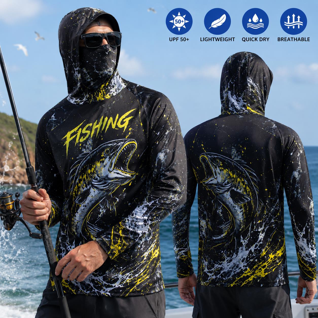 Quick Dry Breathable Men Fishi - Fishing 评论和价格
