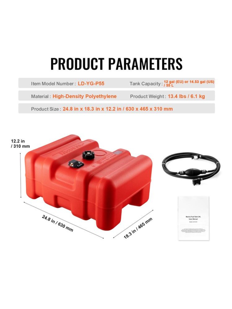 Marine Fuel Tank, 14.53 Gallon - Fishing 评论和价格